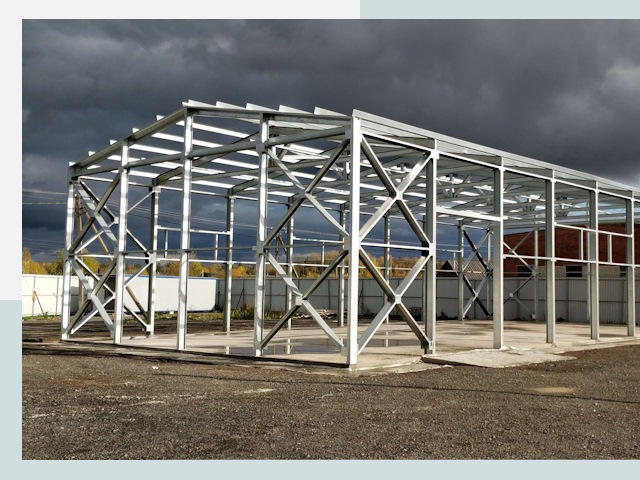 Двускатные ангары в Морозовск от 616 руб. за квадрат