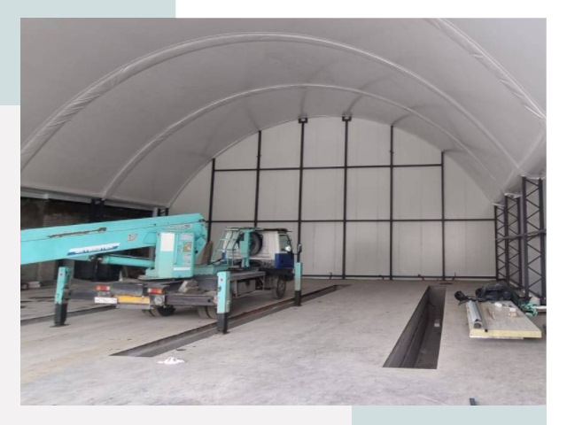 Внутреннее оснащение ангаров в Морозовске